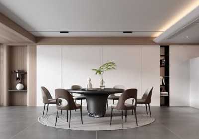 现代家居餐厅3D模型下载